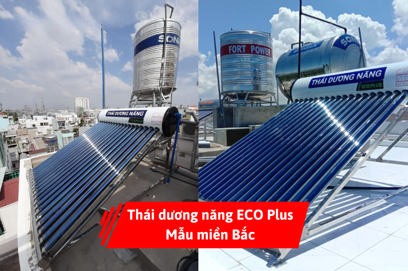 Hình ảnh thực tế lắp đặt thái dương năng Eco Plus - Mẫu khu vực miền Bắc